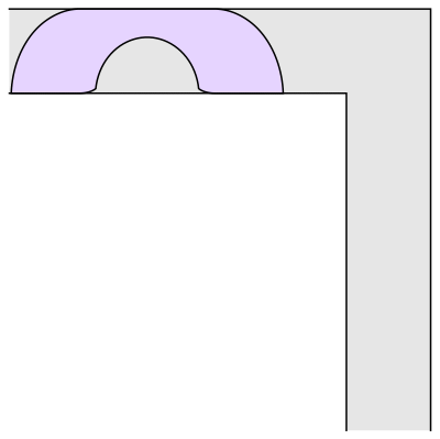 Gerver's sofa moving around the corner